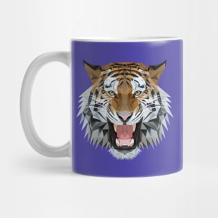 Roaring Tiger Low Poly Art Mug